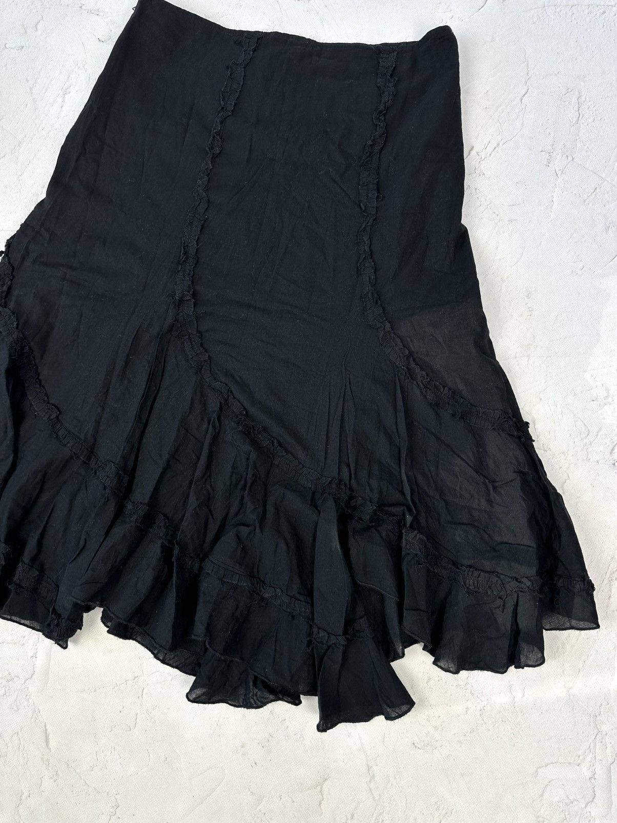 If Six Was Nine × Japanese Brand × Vintage Vintage Flared Black Skirt Size 27" / US 4 / IT 40 - 7 Thumbnail