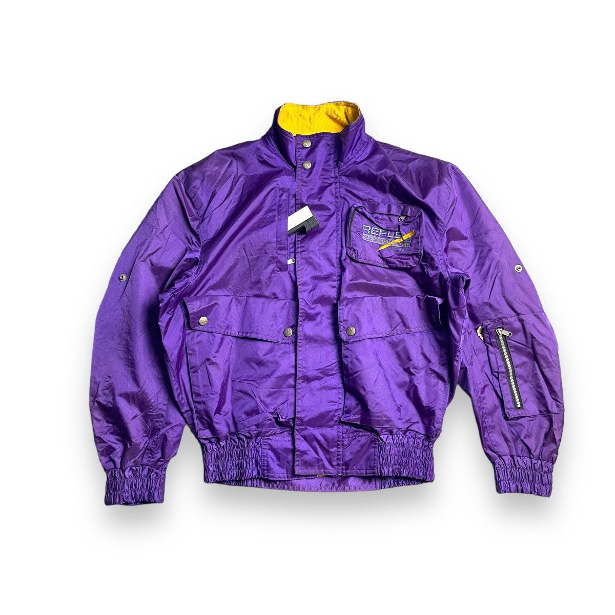 Image of Sports Specialties x Vintage Reflex Real Sports Equipment 6 Pockets Jacket in Dark Purple (Size Lar