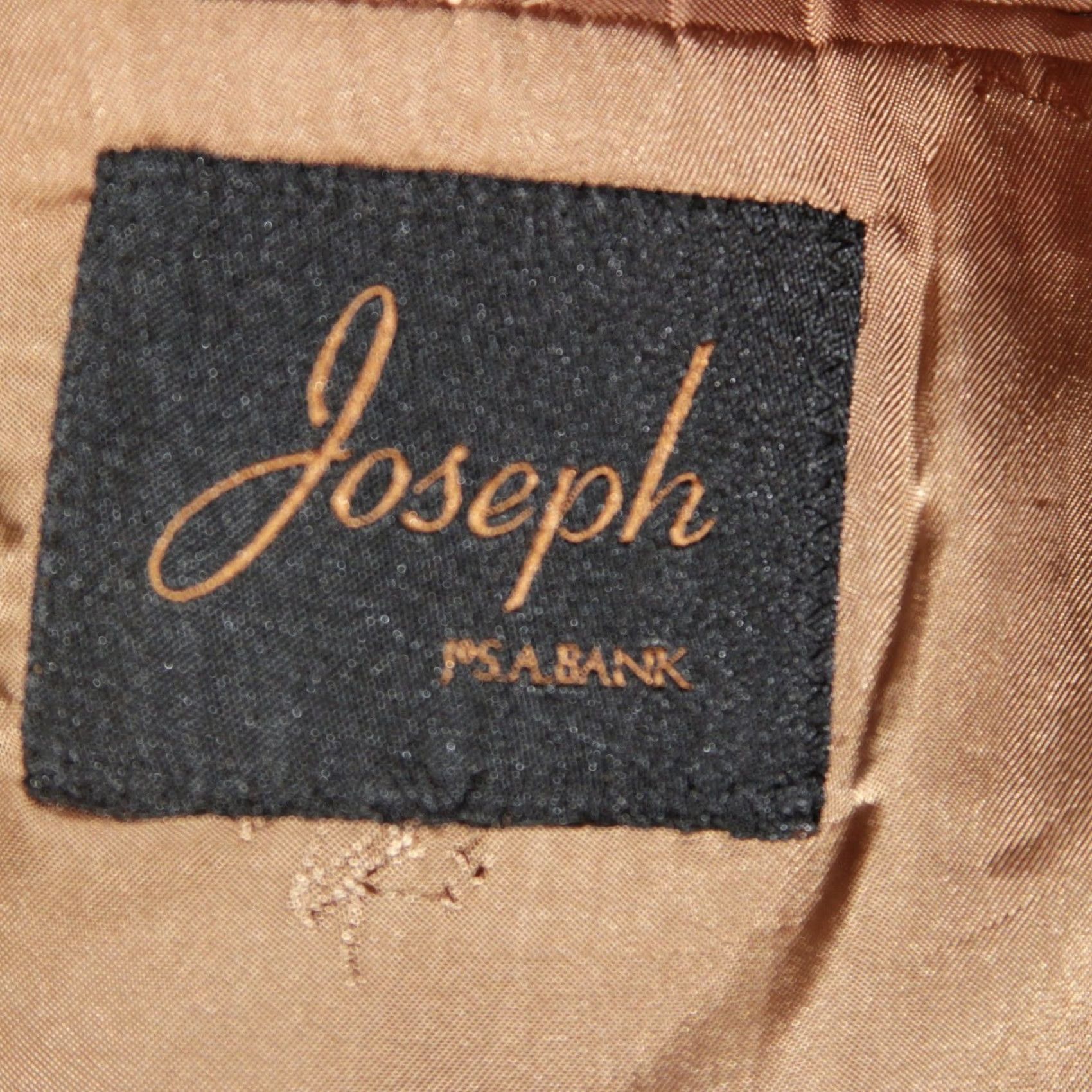 Vintage Joseph A Bank Blazer Mens 47R Navy Blue Wool Slim Fit Copper Lined Blazer Size 42R - 5 Thumbnail