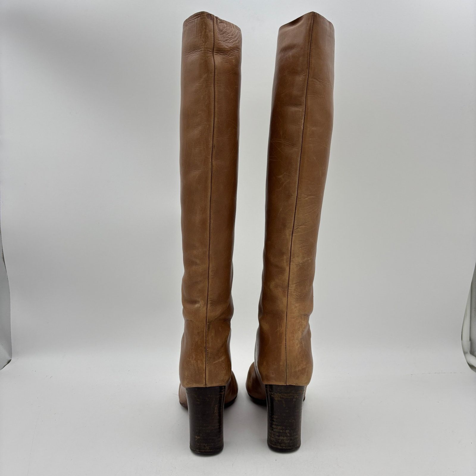 Chloe Chloe Leather Knee High Heeled Boots Women's 38 US 8 Size US 8 / IT 38 - 4 Thumbnail
