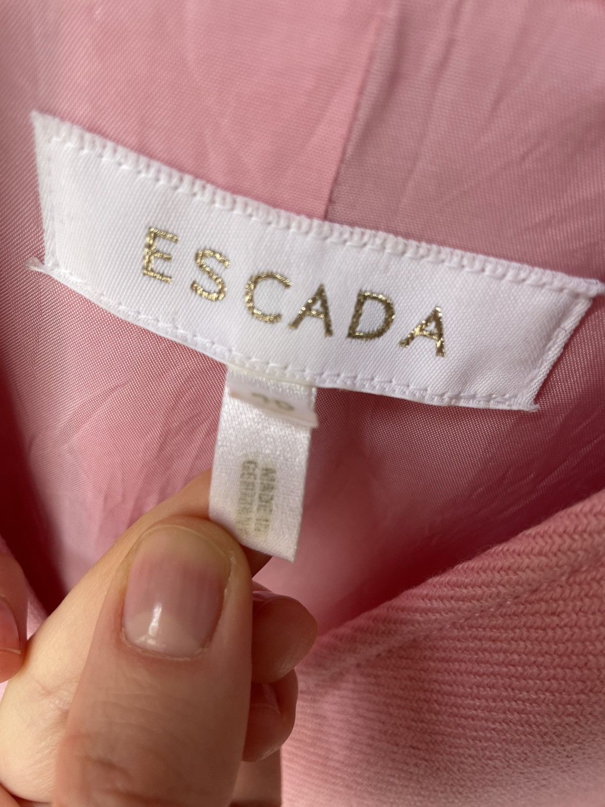Escada Vintage Escada Piacenza Cashmere Silk Jacket Pink Size S / US 4 / IT 40 - 3 Thumbnail