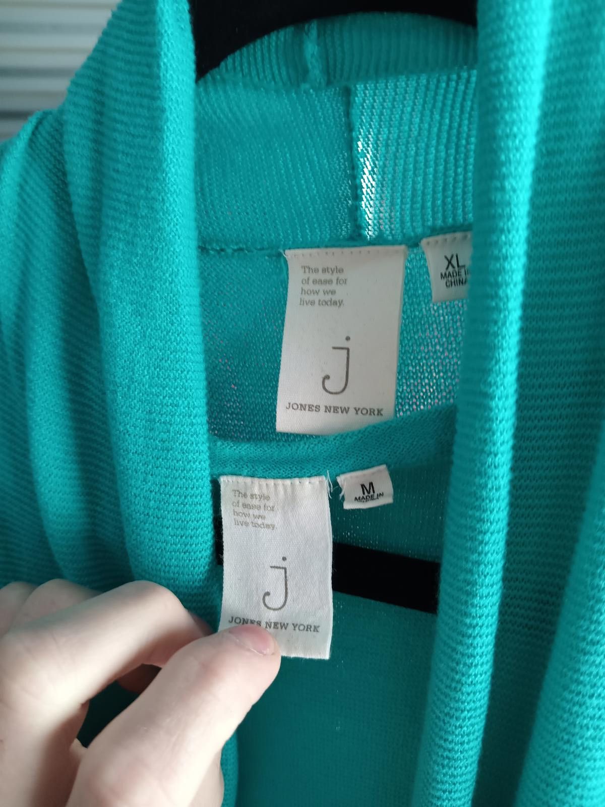 Jones New York Jones New York Women's Turquoise Cardigan blouse two piece Size M / US 6-8 / IT 42-44 - 3 Thumbnail