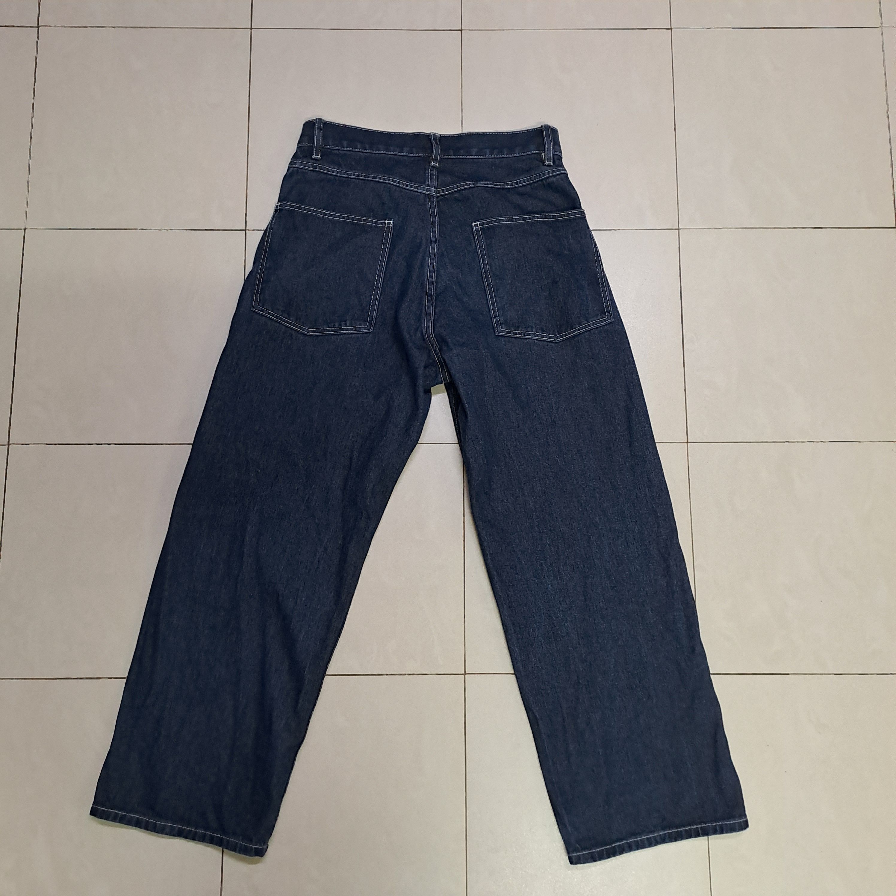 GU GU Contrast Stitches Baggy Jeans Size US 29 - 7 Thumbnail