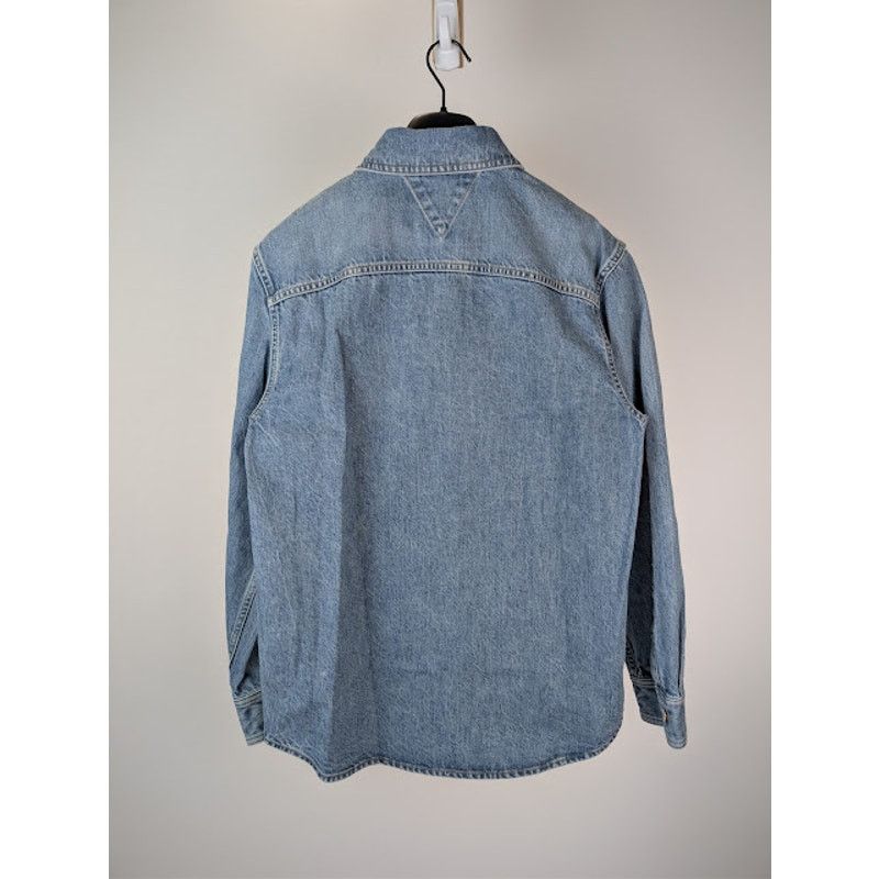 Bottega Veneta o1rshd1 Vintage Indigo Denim Shirt in Mid Blue Size US S / EU 44-46 / 1 - 9 Thumbnail