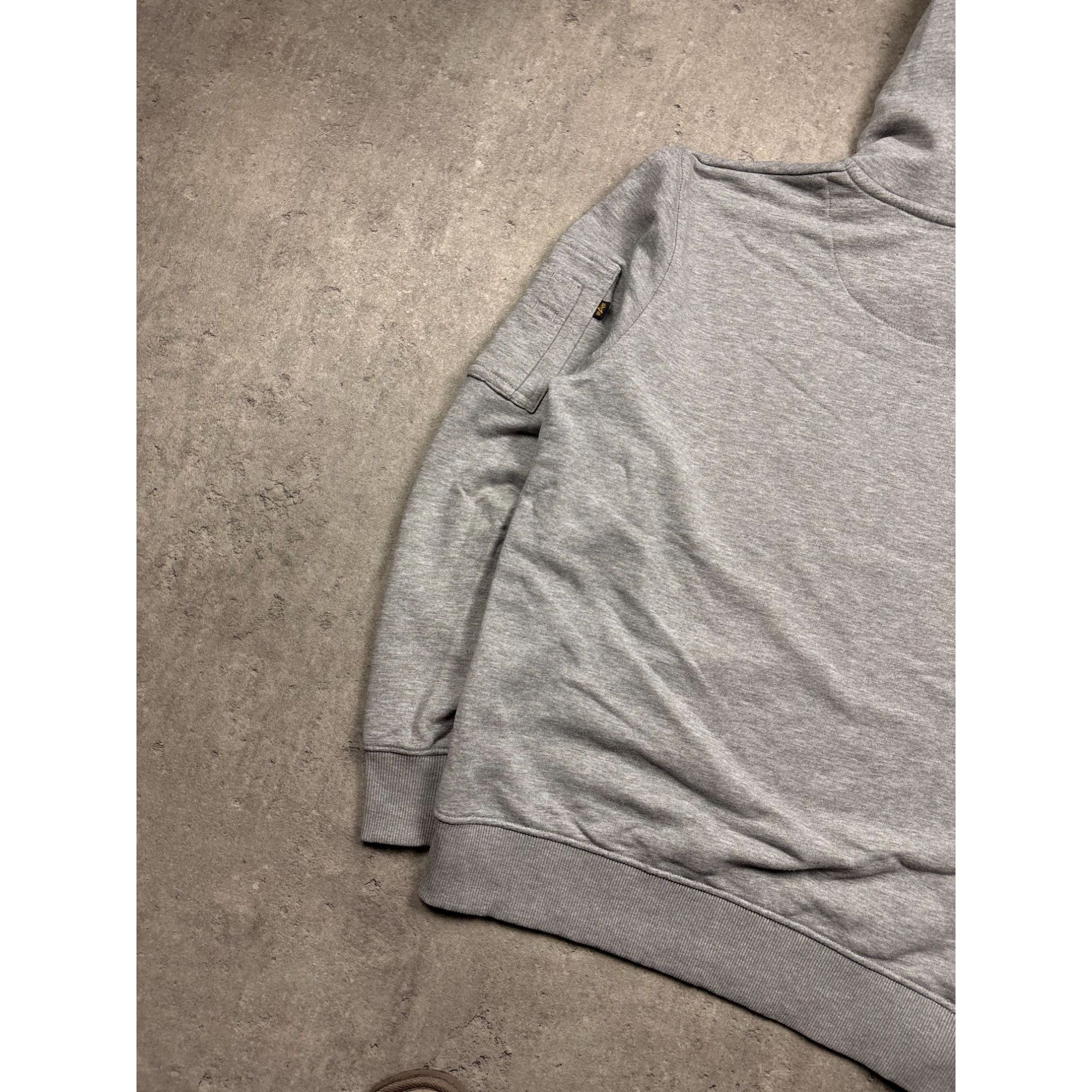 Alpha Industries Alpha Industries Gray Pullover Hoodie With Zippered Sleeve P Size US L / EU 52-54 / 3 - 8 Thumbnail