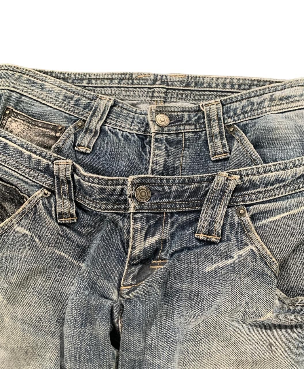 20471120 × Beauty Beast × PPFM PPFM Distressed Denim Double Waist Jeans Size US 31 - 3 Thumbnail