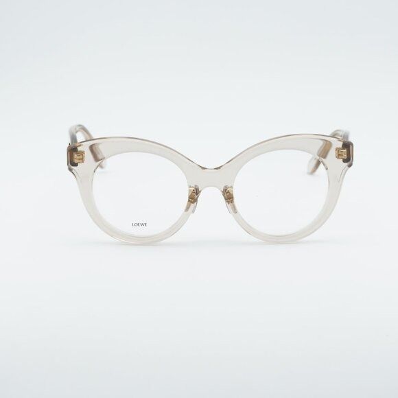 Loewe Loewe LW50074F 057 Eyeglasses Transparent Brown 50mm Cat Eye Size ONE SIZE - 2 Thumbnail