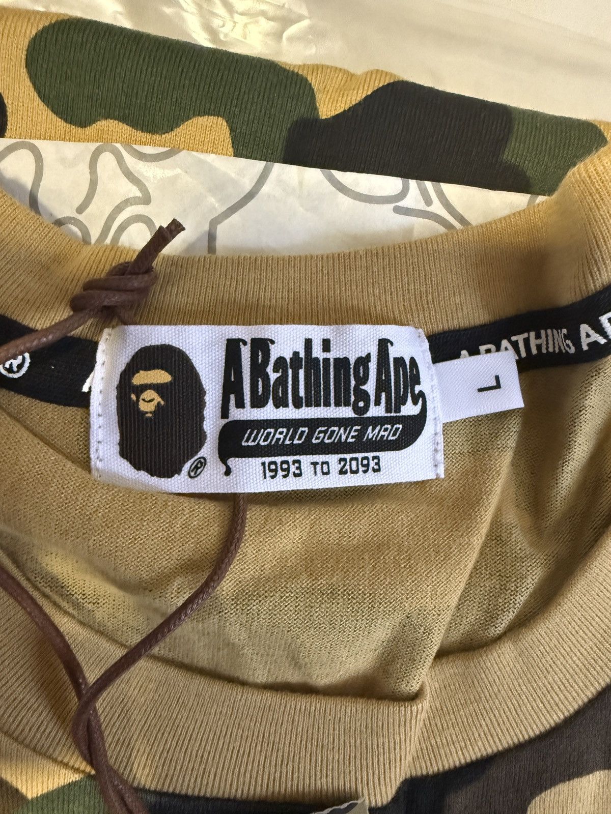 Bape Bape 1st camo college tee Size US L / EU 52-54 / 3 - 4 Thumbnail