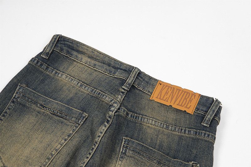 Vintage Retro men's street style loose distressed flared jeans Size US 32 / EU 48 - 4 Thumbnail