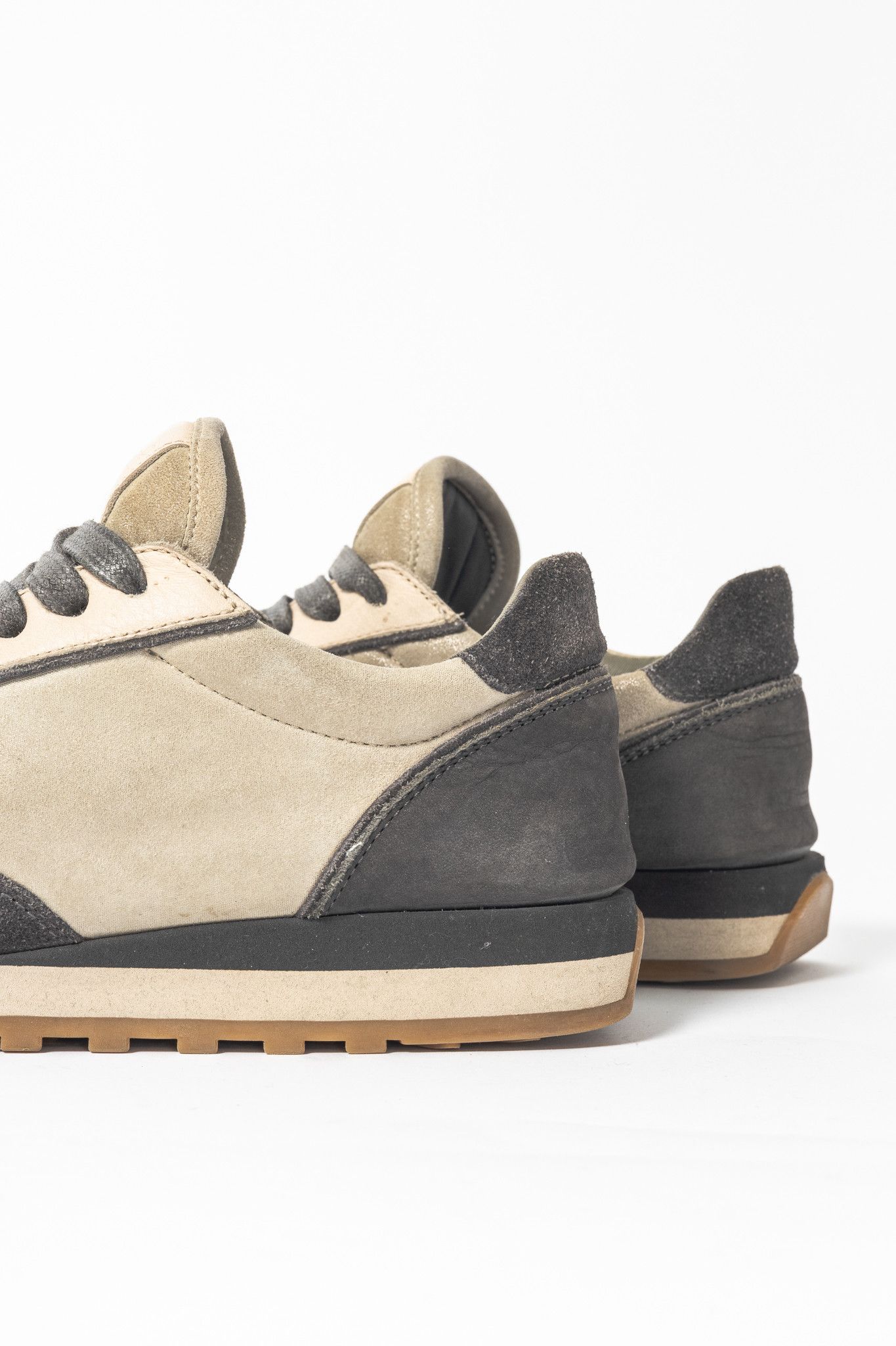 Brunello Cucinelli Brunello Cucinelli Suede & Leather Glitter Sneakers Size US 7.5 / IT 37.5 - 9 Thumbnail