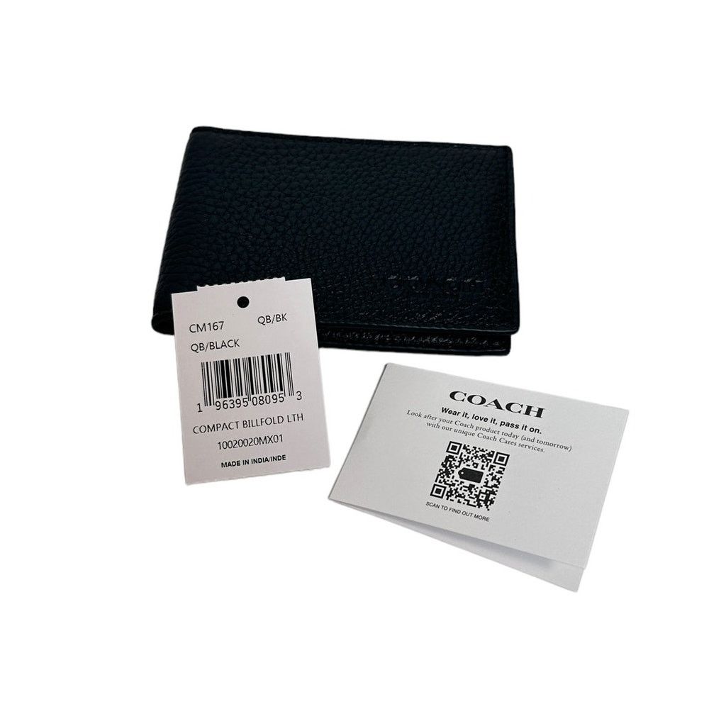 Coach Coach Compact Billfold Wallet in Gunmetal/Black Size ONE SIZE - 6 Thumbnail