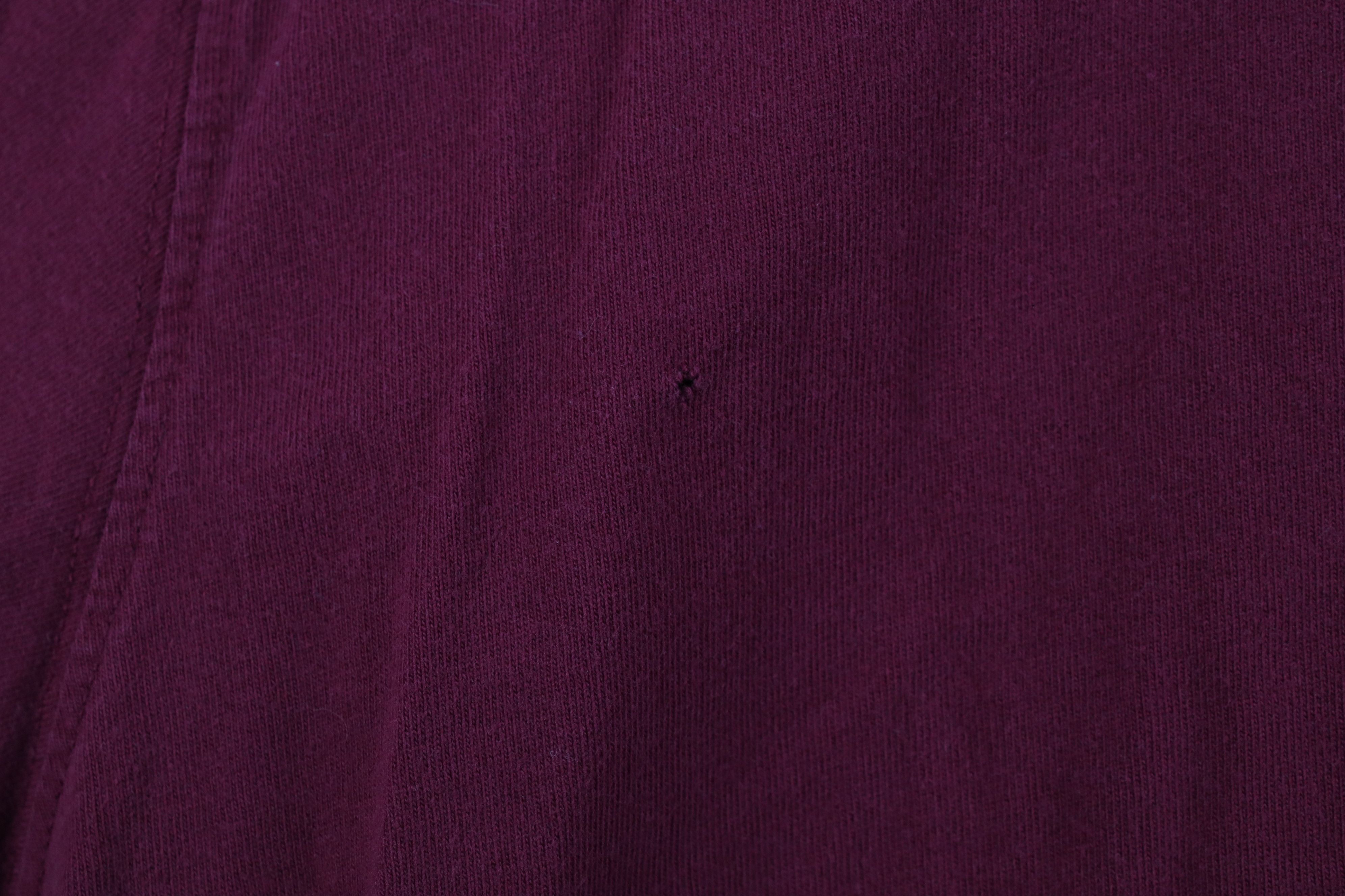 Lands' End Vintage Y2K Lands End Blank Cotton T-Shirt Burgundy Maroon Size US L / EU 52-54 / 3 - 11 Thumbnail