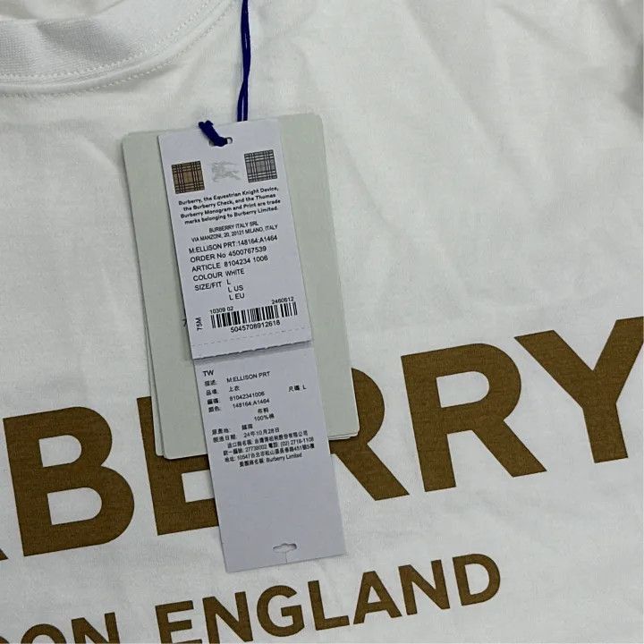 Burberry Burberry Burberry Logo Ribbed Crew Neck Short Sleeve T-Shi Size US L / EU 52-54 / 3 - 3 Thumbnail