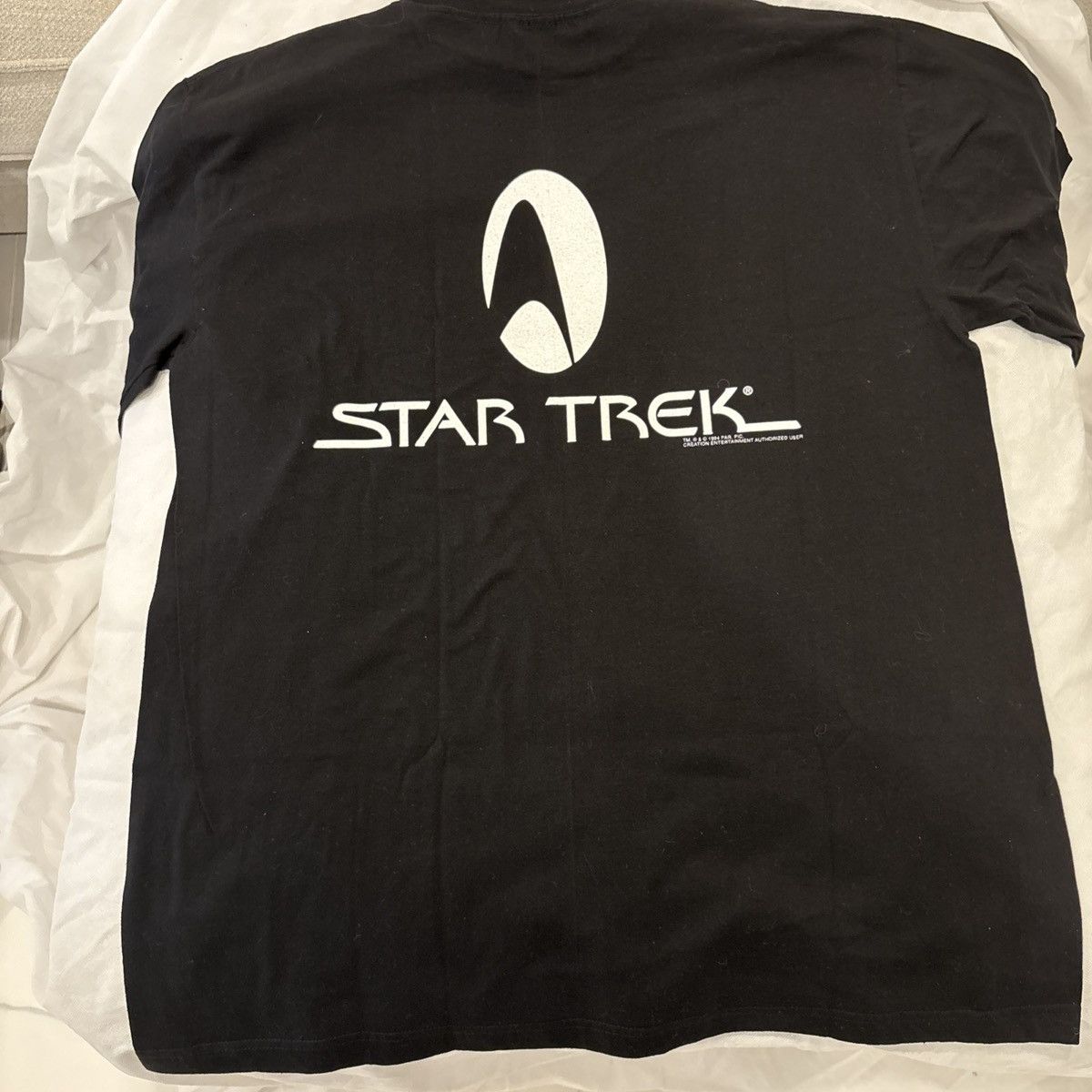 Vintage 1994 STAR TREK Double Sided Print Tv Promo Film T Shirt XL Size US XL / EU 56 / 4 - 4 Thumbnail