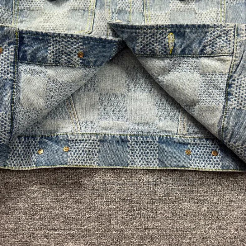 Louis Vuitton Louis Vuitton Fei Dong Blue Plaid Denim Jacket Size US S / EU 44-46 / 1 - 4 Thumbnail
