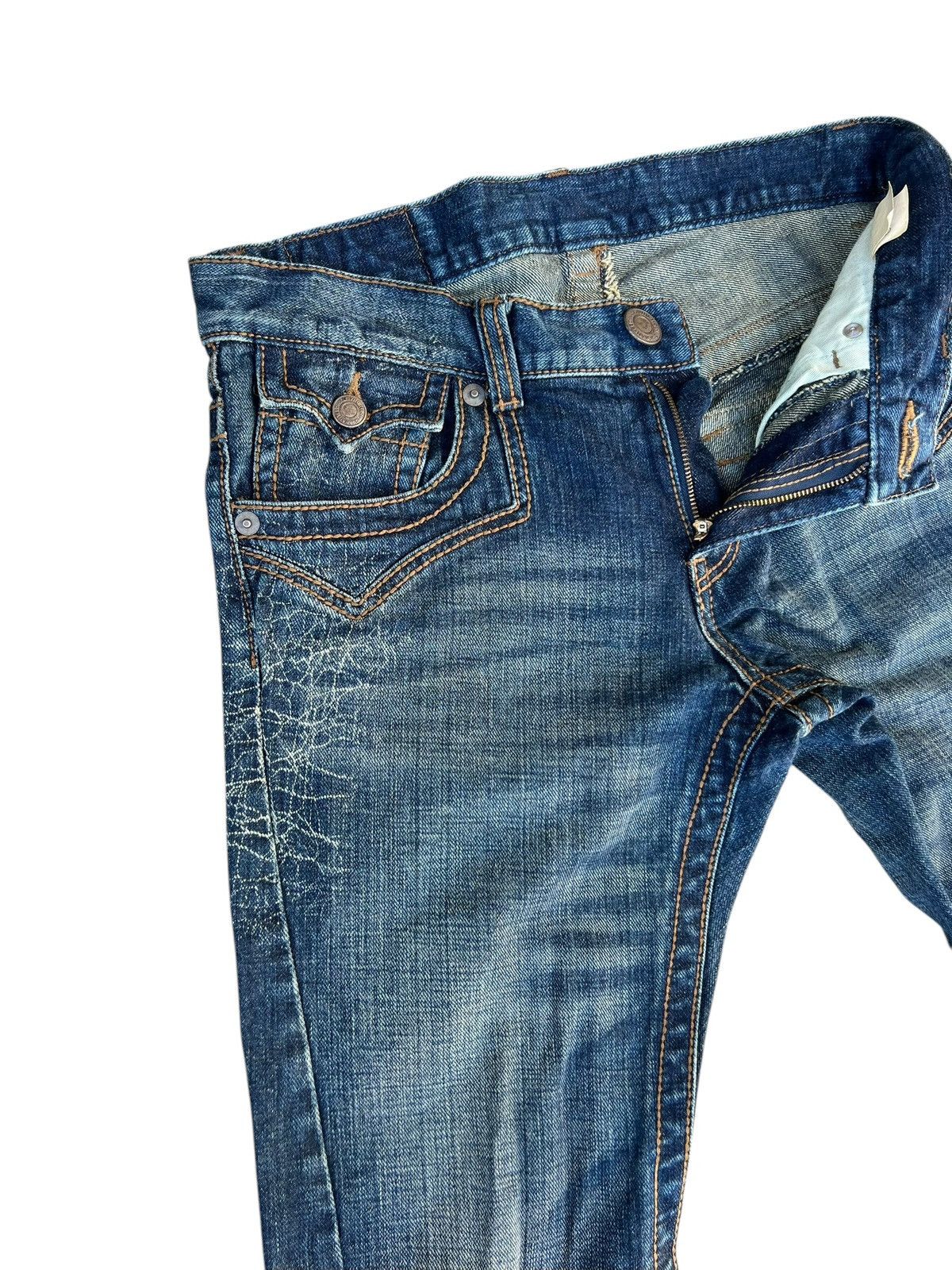 If Six Was Nine Mud Wash Rattle Trap Spider Wed Denim Bootcut Jeans Size US 31 - 8 Thumbnail