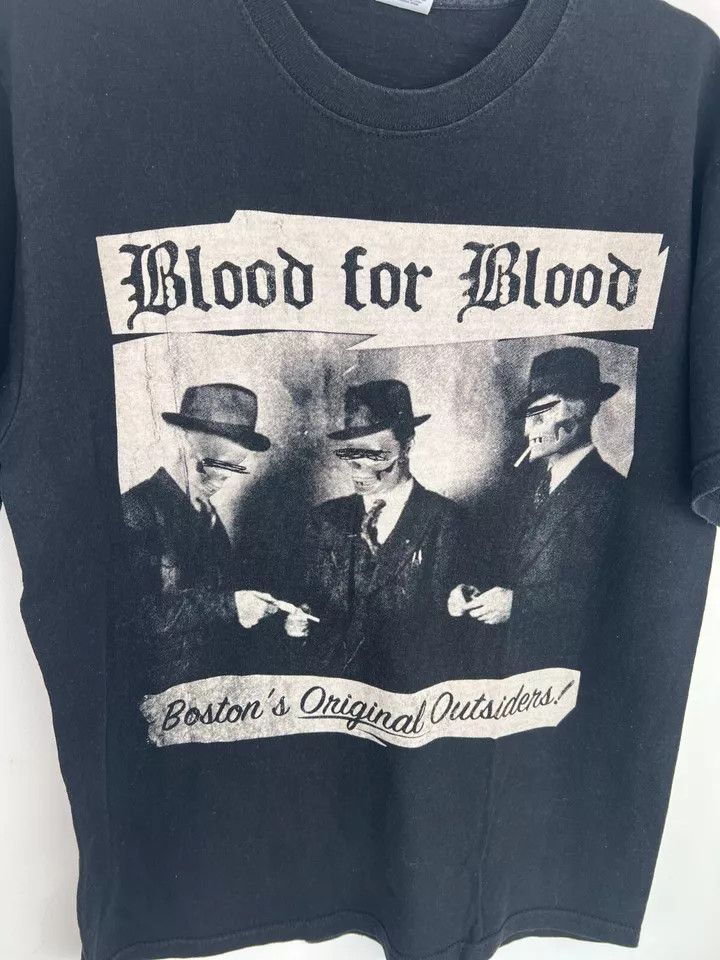 Vintage RARE 90s Vintage Boston Band BLOOD for BLOOD hardcore Size US M / EU 48-50 / 2 - 2 Thumbnail