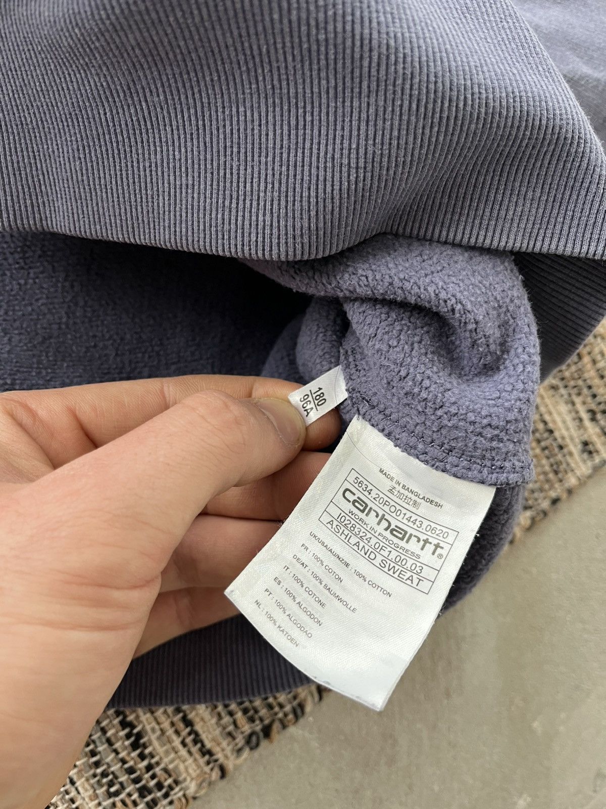 Carhartt Wip Vintage Carhartt Faded Blank Purple Workwear Sweatshirt Y2K Size US L / EU 52-54 / 3 - 16 Thumbnail
