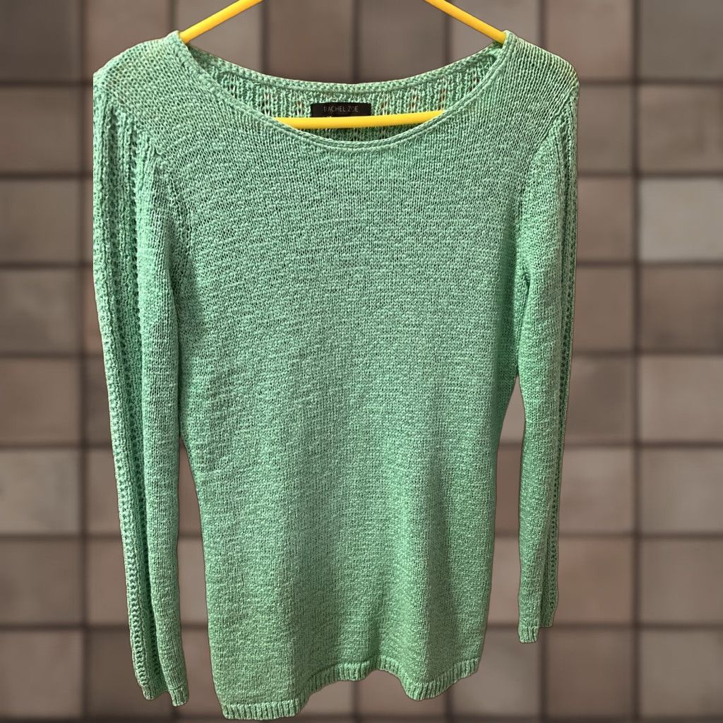 Rachel Zoe Rachel Zoe Ladies Green Long Sleeve Sweater Size Small Cotton Blend Casual Knit Womens Size S / US 4 / IT 40 - 1 Thumbnail