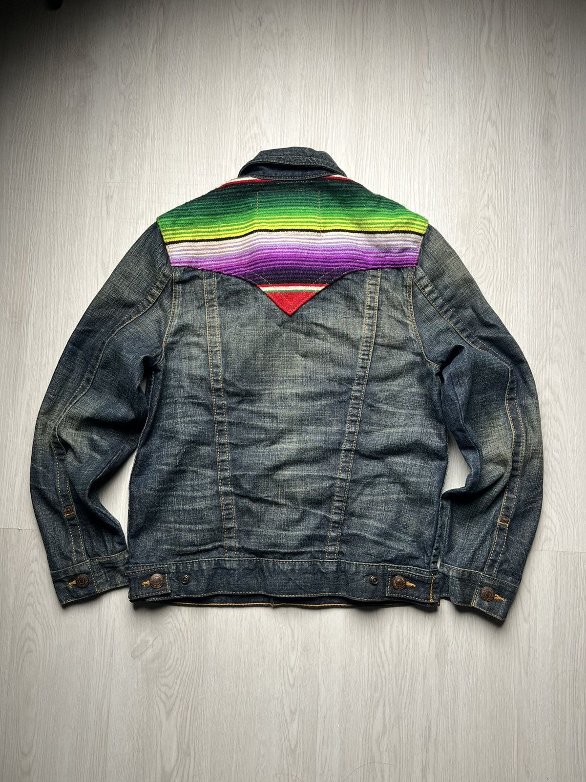 True Religion True Religion Multicolor Johnny Baja Western Denim Jacket Size US S / EU 44-46 / 1 - 2 Thumbnail