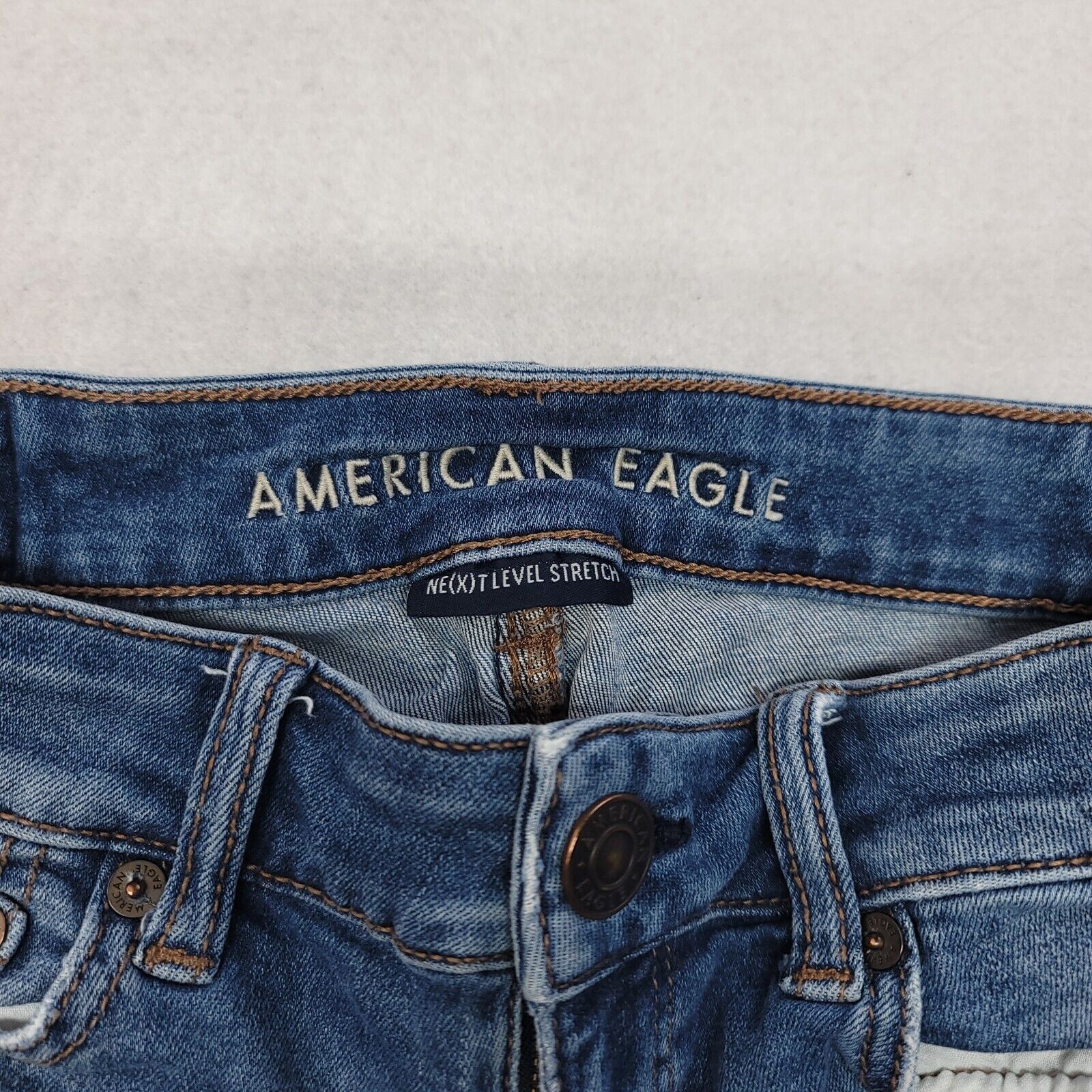 American Eagle Outfitters American Eagle Casual Denim Jean Shorts Womens Size 0 Blue Size 25" / US 0 / IT 36 - 2 Thumbnail