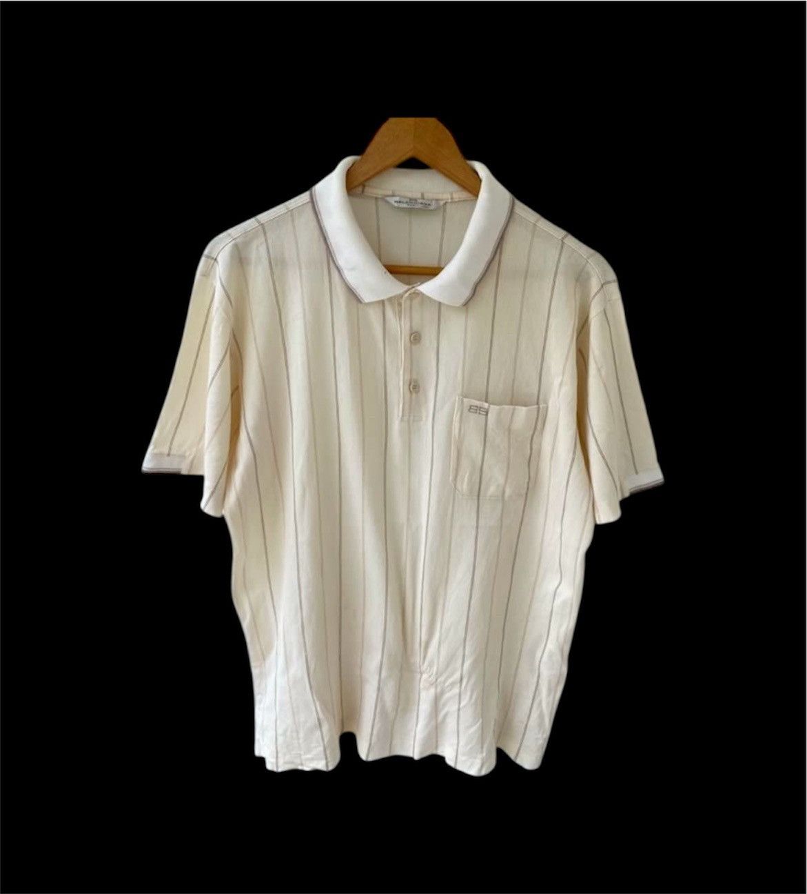 Balenciaga Vintage Balenciaga Striped Polos Size US L / EU 52-54 / 3 - 1 Thumbnail