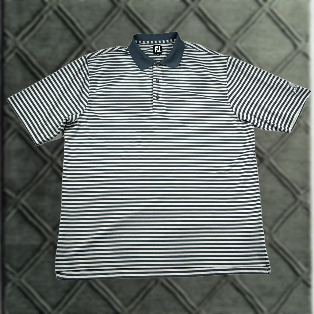 Footjoy FootJoy Polo Mens 2XL Golf The Hermitage Country Club Exclusive Pique Gray Short Sleeve Collared Button Size US XXL / EU 58 / 5 - 1 Thumbnail