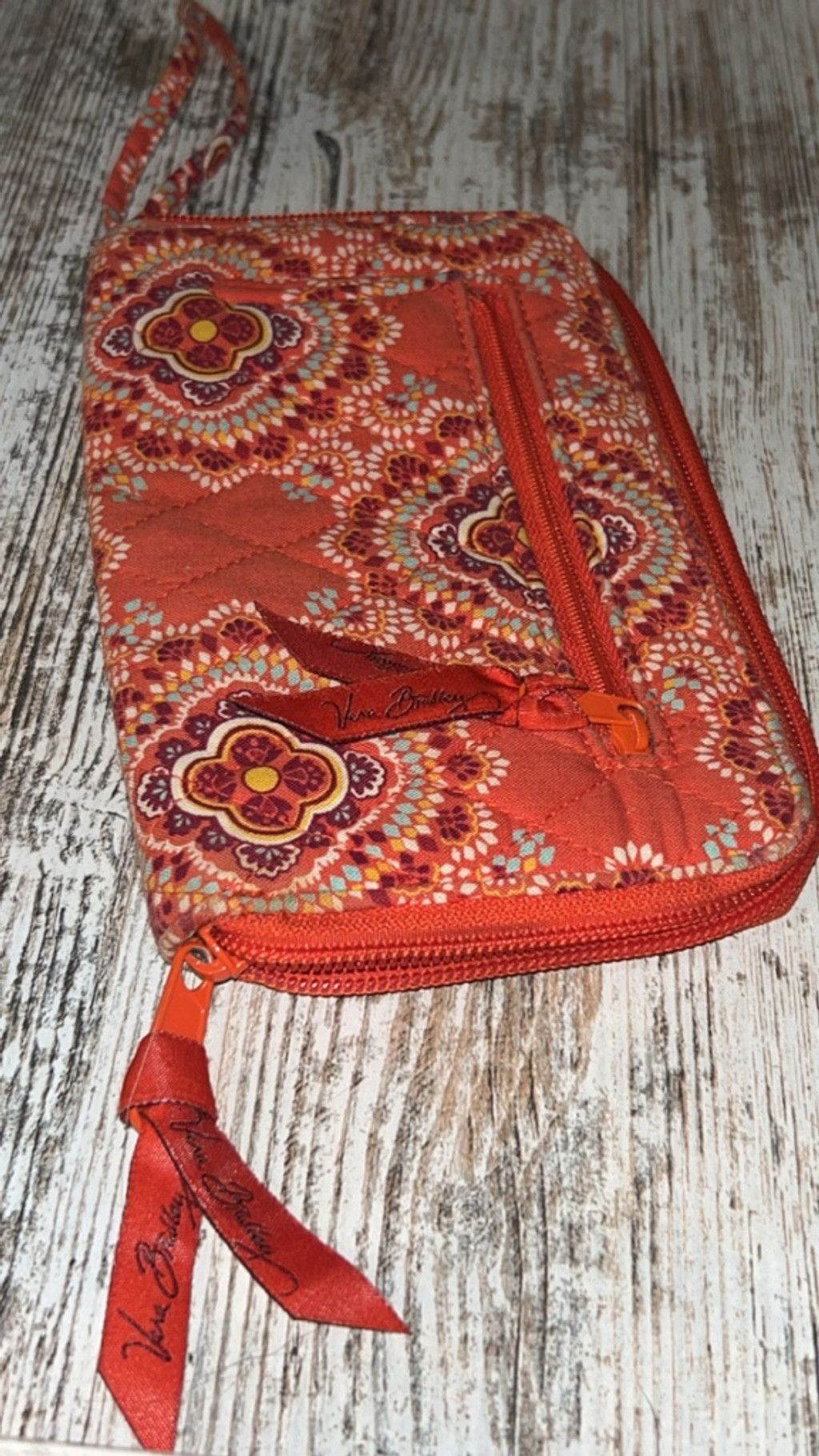 Vera Bradley Women's Vera Bradley Orange Multicolor Quilted Wallet One Si Size ONE SIZE - 2 Thumbnail