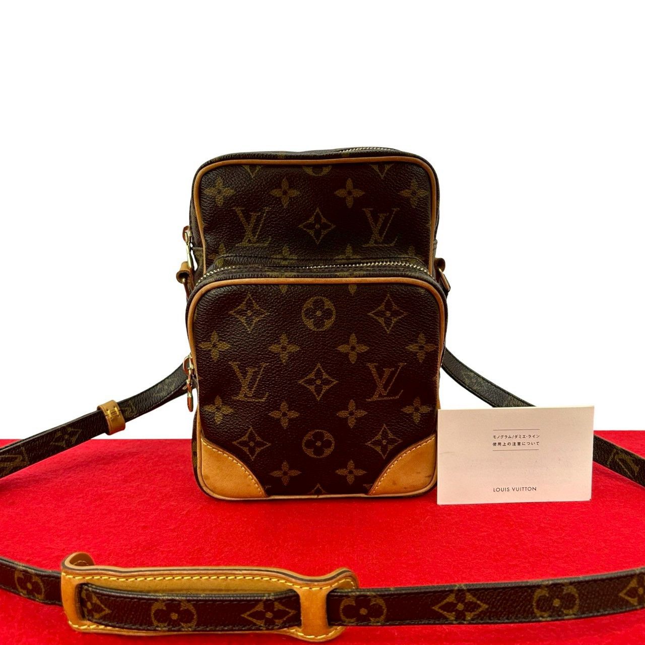 Louis Vuitton Louis Vuitton Amazon Monogram Leather Mini Shoulder Bag Canvas Shoulder Bag DUTY FREE for USA