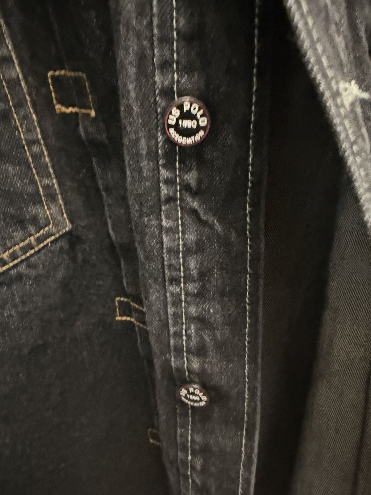 U.S. Polo Assn. Vintage U.S. Polo Assn Black Denim Jacket XL Size US XL / EU 56 / 4 - 6 Thumbnail