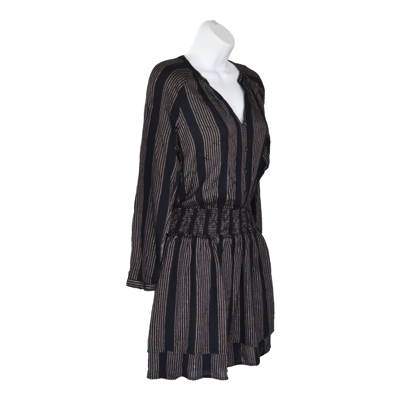 Rails RAILS Jasmine Midas Stripe Black Mini Dress Size XS $188 Size XS / US 0-2 / IT 36-38 - 3 Thumbnail