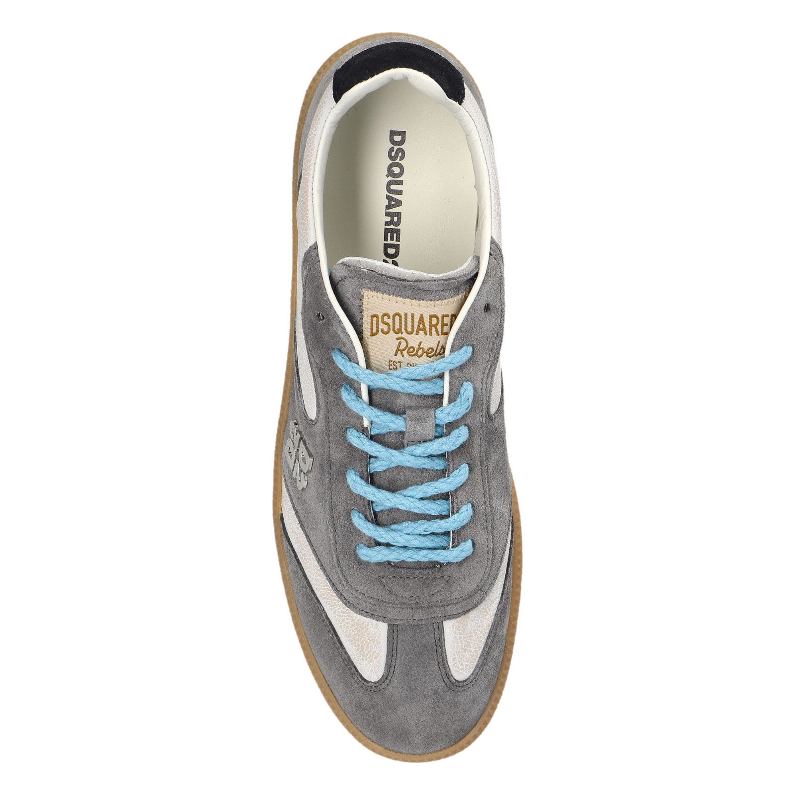 Dsquared2 DSQUARED2 Rebels Beige/Gray Sneakers New & Authentic (Men's Size US 6 / EU 39 - 5 Thumbnail