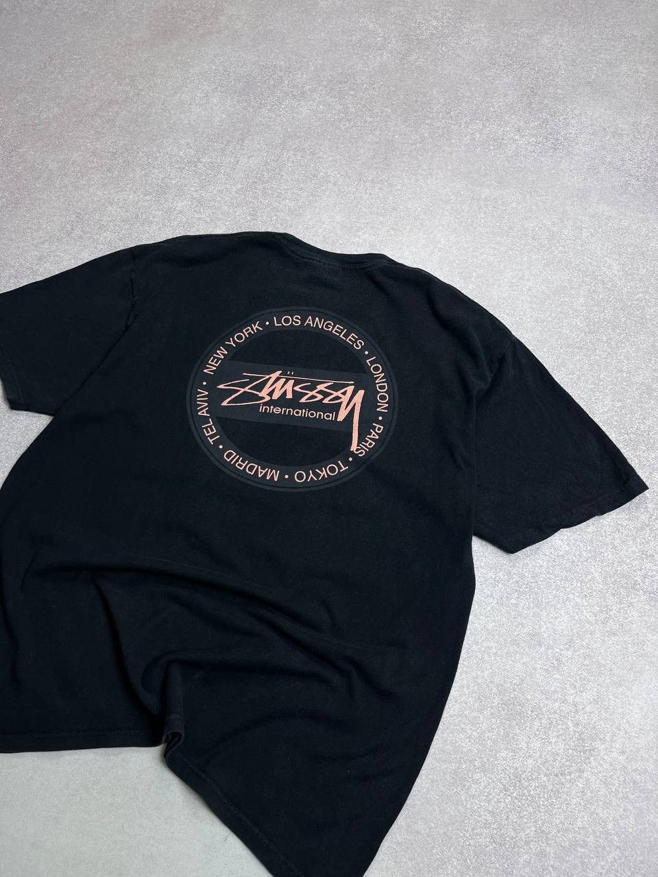 Stussy × Vintage VINTAGE STUSSY INTERNATIONAL BLACK BOXY T-SHIRT Y2K L Size US L / EU 52-54 / 3 - 2 Thumbnail