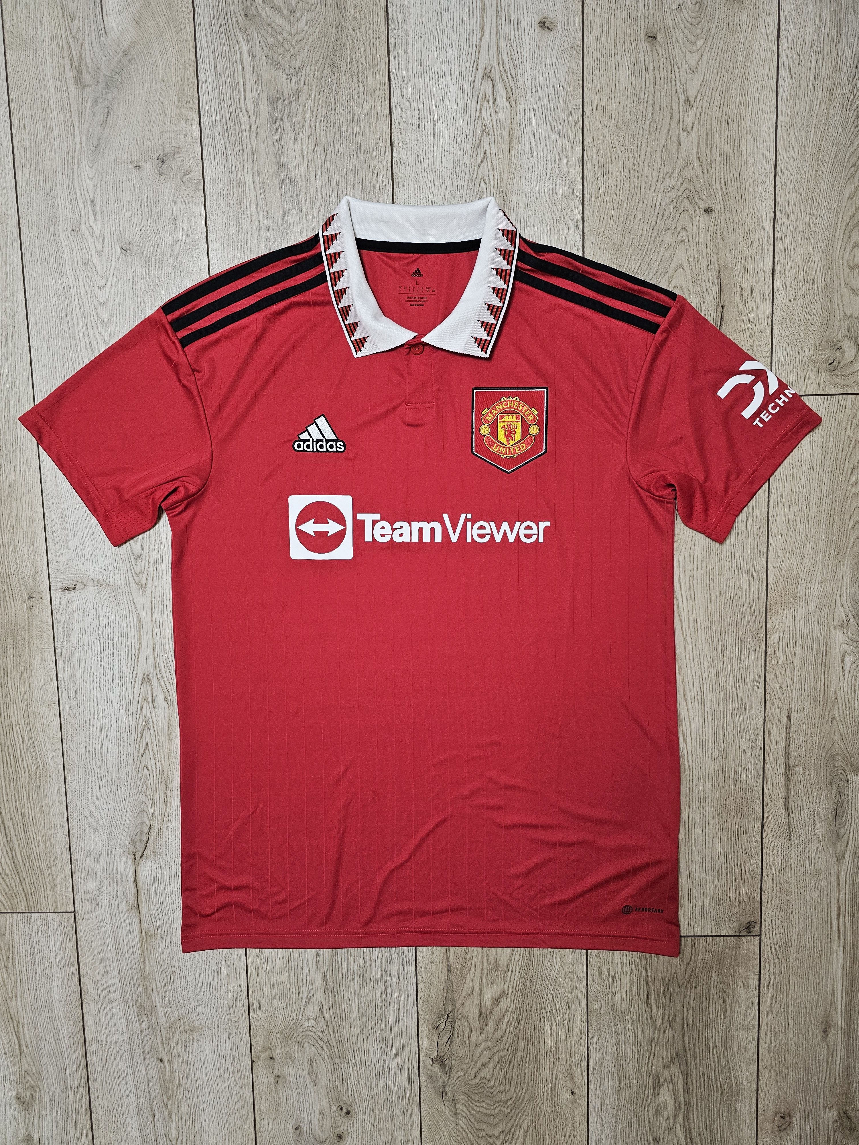 Adidas MANCHESTER UNITED 2022 2023 HOME FOOTBALL SOCCER JERSEY Size US L / EU 52-54 / 3 - 1 Thumbnail