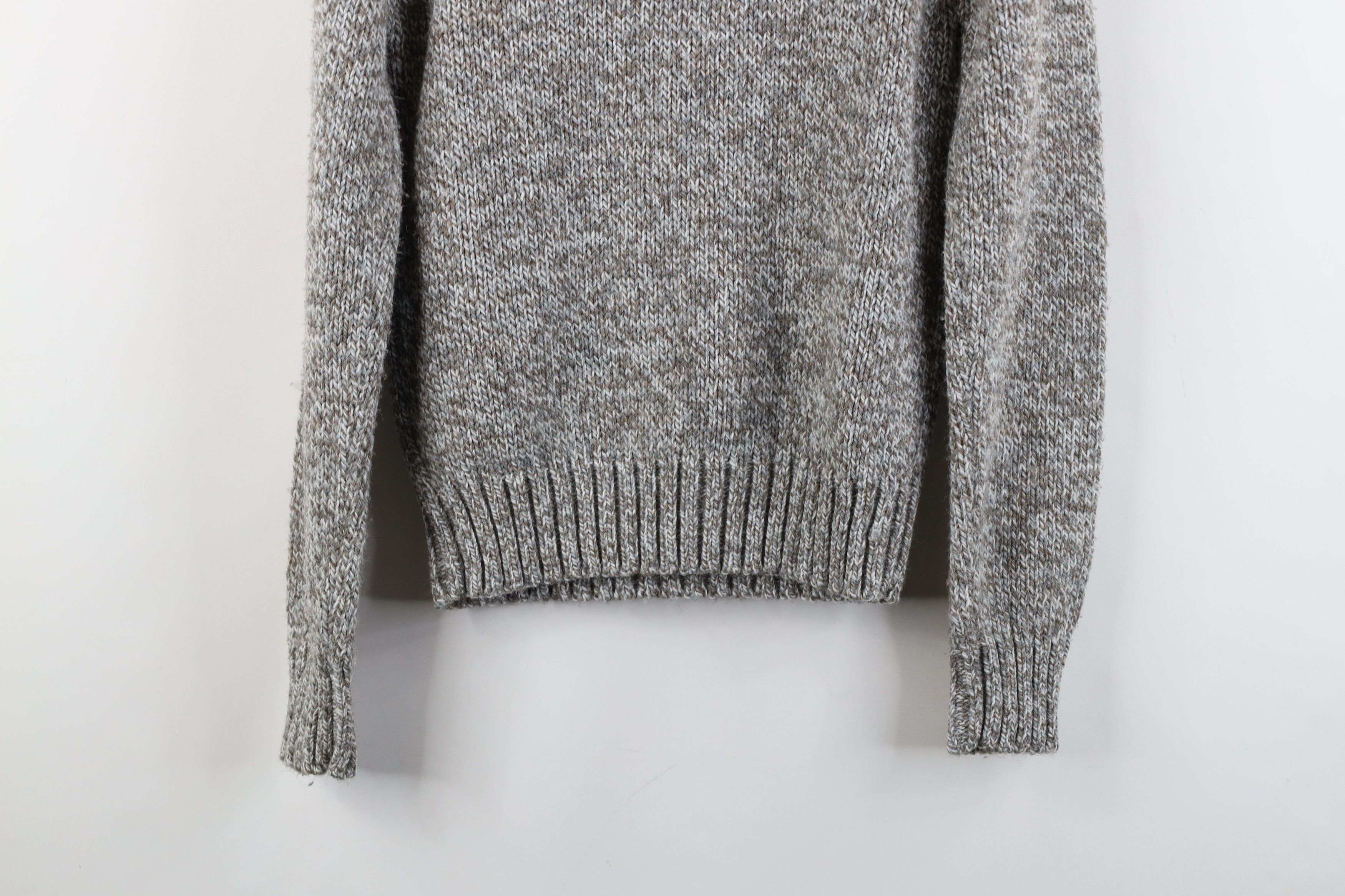 Vintage Vintage 70s Streetwear Wool Blend Knit Shawl Sweater Gray Size S / US 4 / IT 40 - 9 Thumbnail