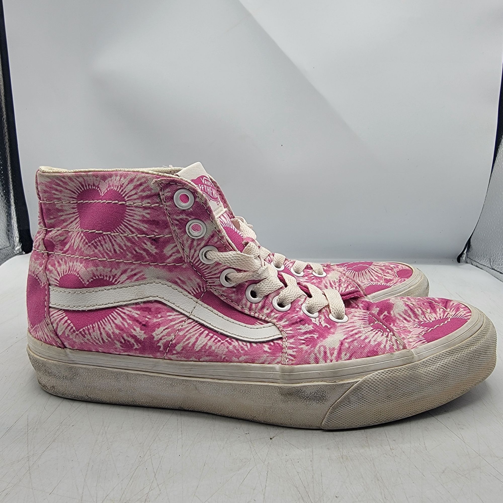 Vans Vans Sk8 Hi Tie Dye Hearts Fuchsia Womens 8.5 Pink High Top Grailed