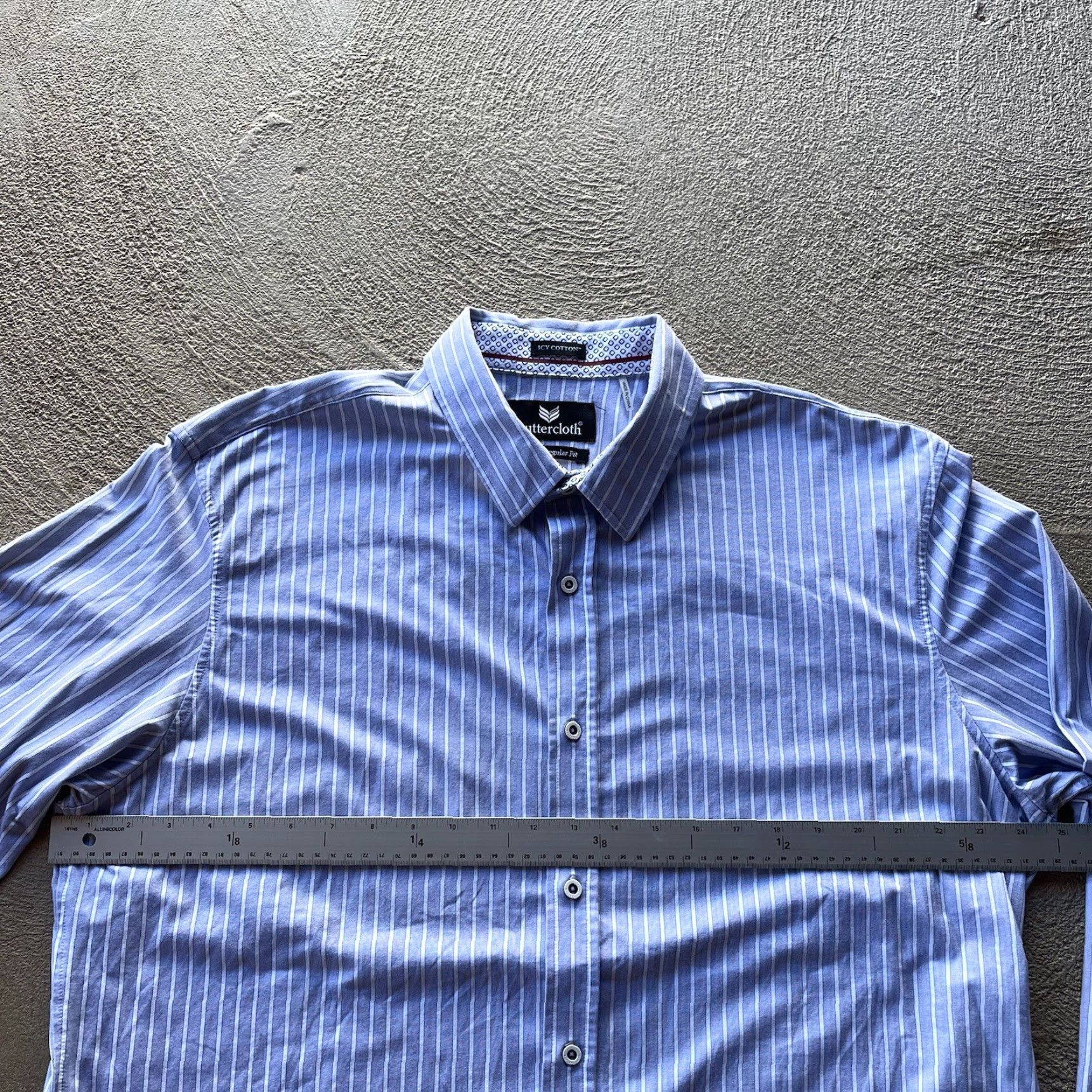 Vintage Buttercloth Shirt Mens 2XL Blue Button-Up Icy Cotton Stretch Preppy Career Size US XXL / EU 58 / 5 - 6 Thumbnail
