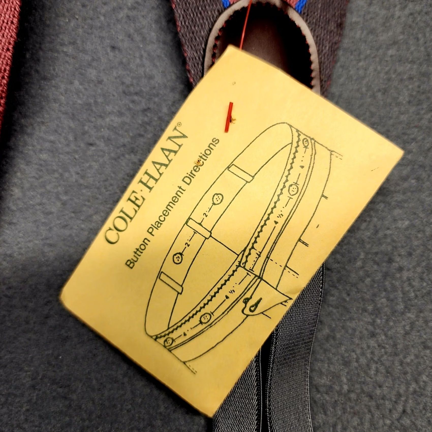 Cole Haan Cole Haan Suspenders Black Burgundy Blue Men's Suspender Button Pack Included Size ONE SIZE - 4 Thumbnail