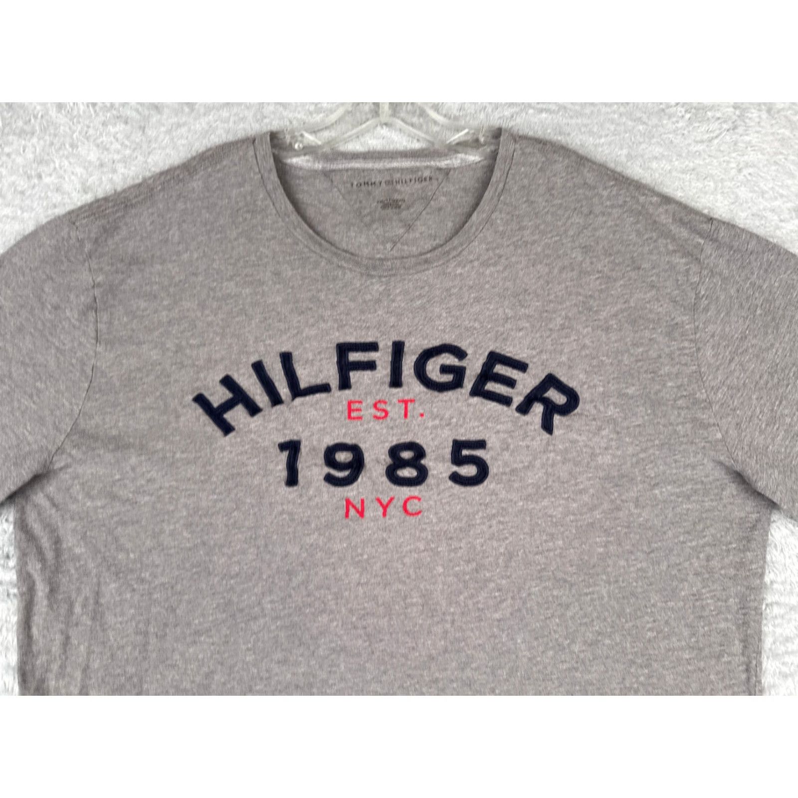 Tommy Hilfiger Tommy Hilfiger Shirt Adult 2XL XXL Gray Long Sleeve Crew Neck Cotton 1985 NYC Size US XXL / EU 58 / 5 - 4 Thumbnail