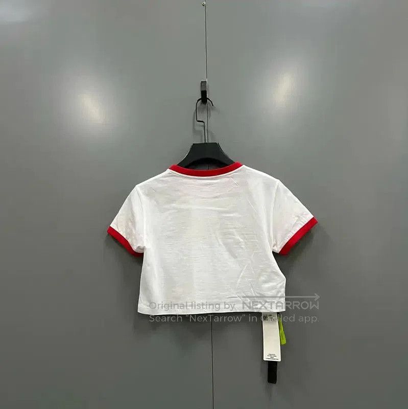 Miu Miu Miu Miu Summer White Logo Crop T-Shirt . Size M / US 6-8 / IT 42-44 - 3 Thumbnail