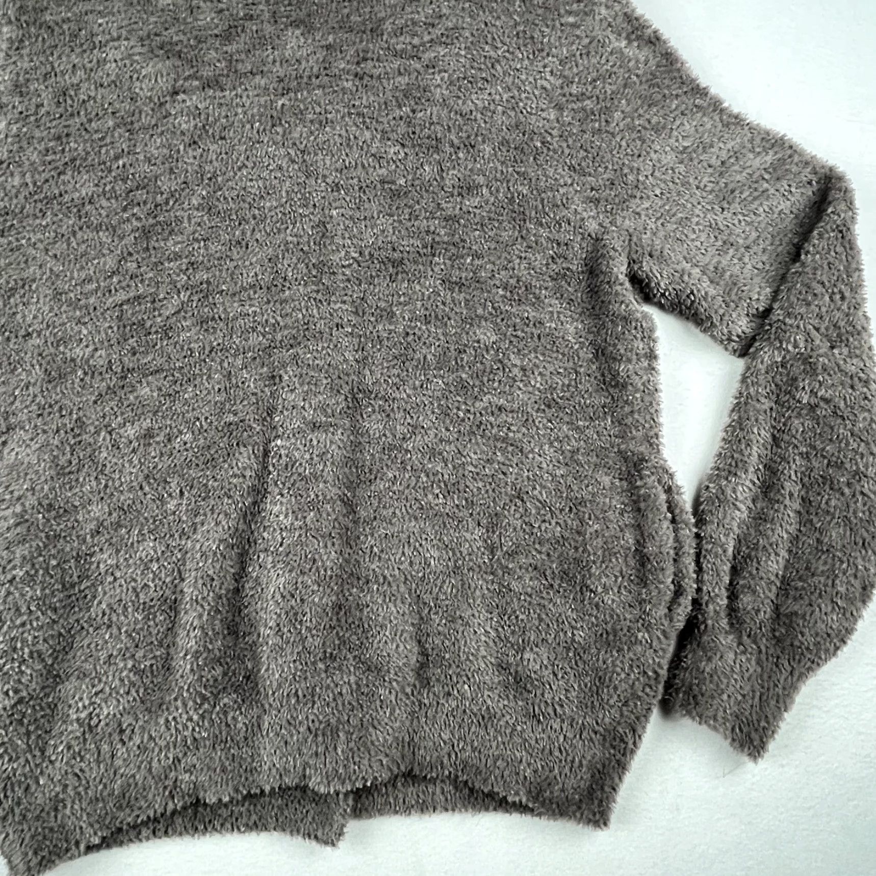 Vintage Susina Cardigan Sweater Womens Large Gray Brown Polyester Plush Classic Collared Size L / US 10 / IT 46 - 7 Thumbnail