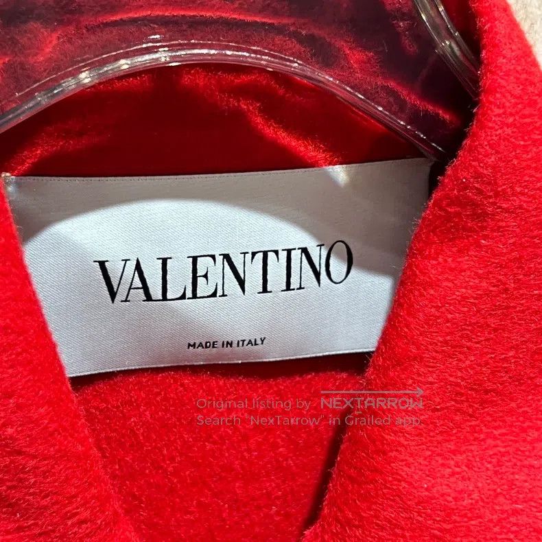 Valentino Valentino Red metallic V-button coat Size S / US 4 / IT 40 - 3 Thumbnail