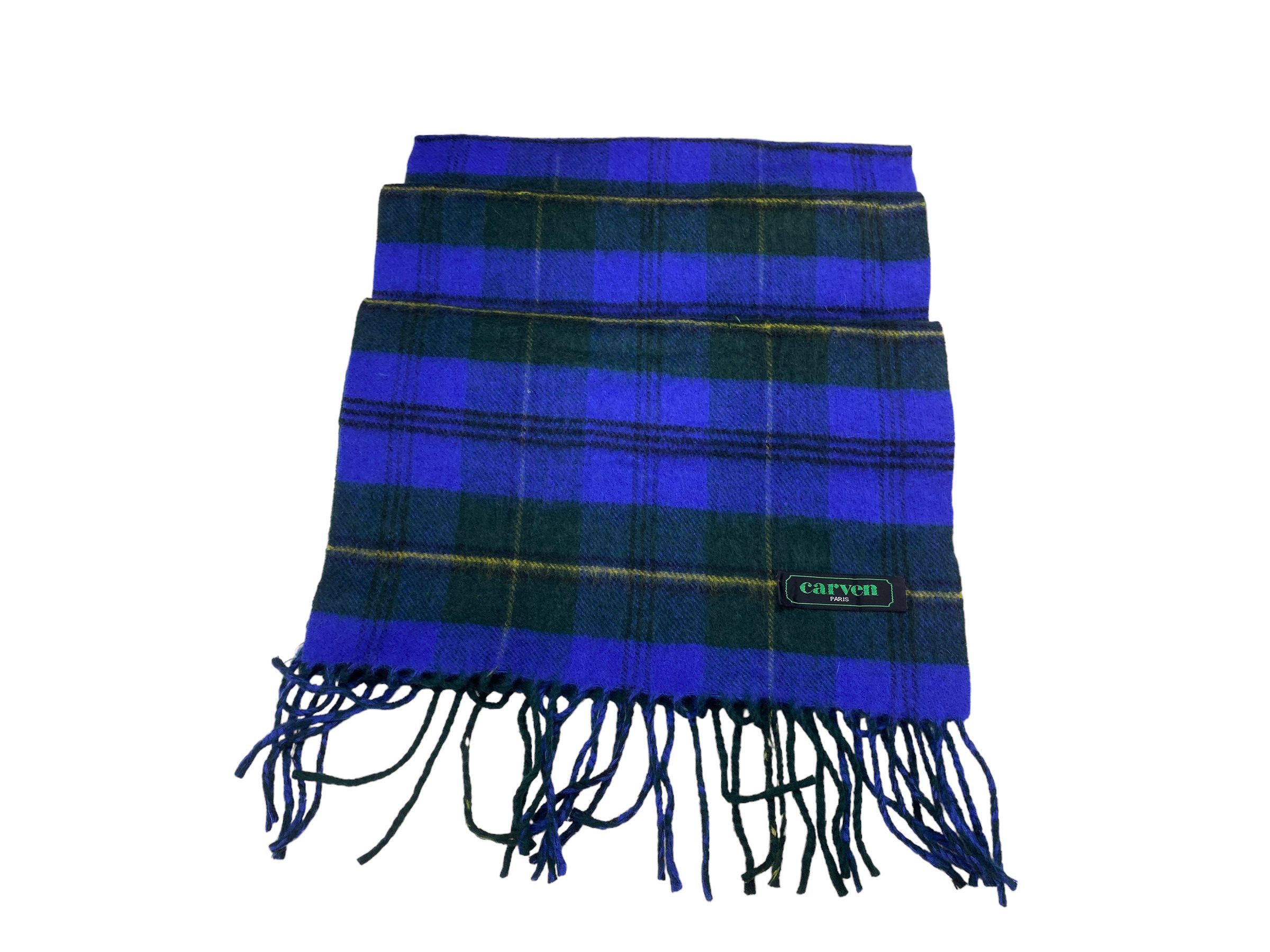 Carven Vintage Carven Paris Checkered Scarf 90s Silk Fashion Size ONE SIZE - 8 Thumbnail