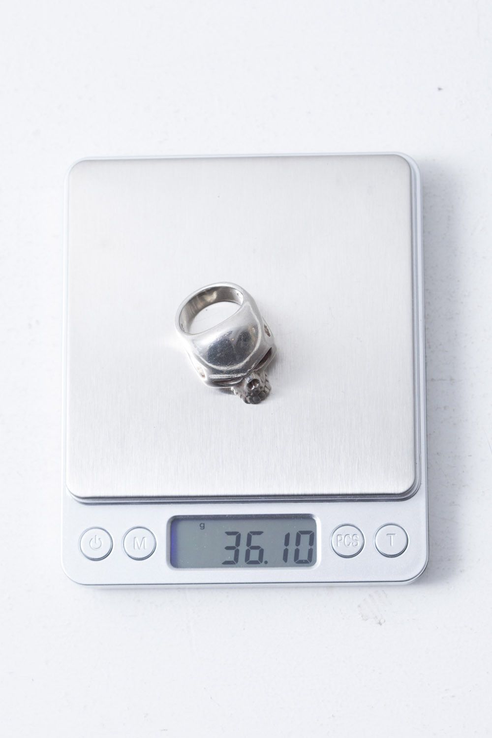 Vintage Vintage 950 silver skull ring with eyes US 9 Size ONE SIZE - 9 Thumbnail