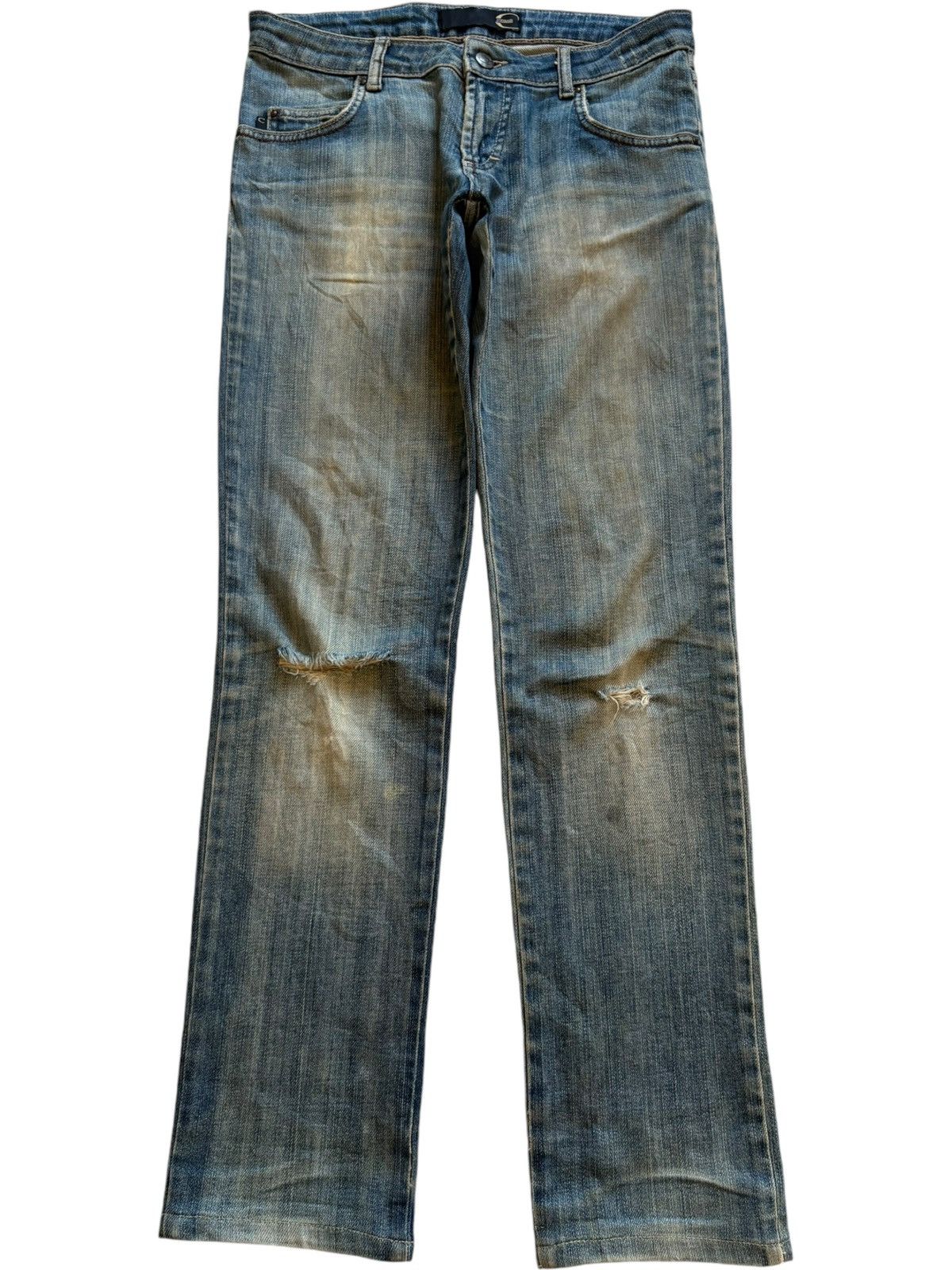 Just Cavalli Vintage Just Cavalli Mud Wash Embellished Distressed Jeans Size 30" / US 8 / IT 44 - 1 Thumbnail