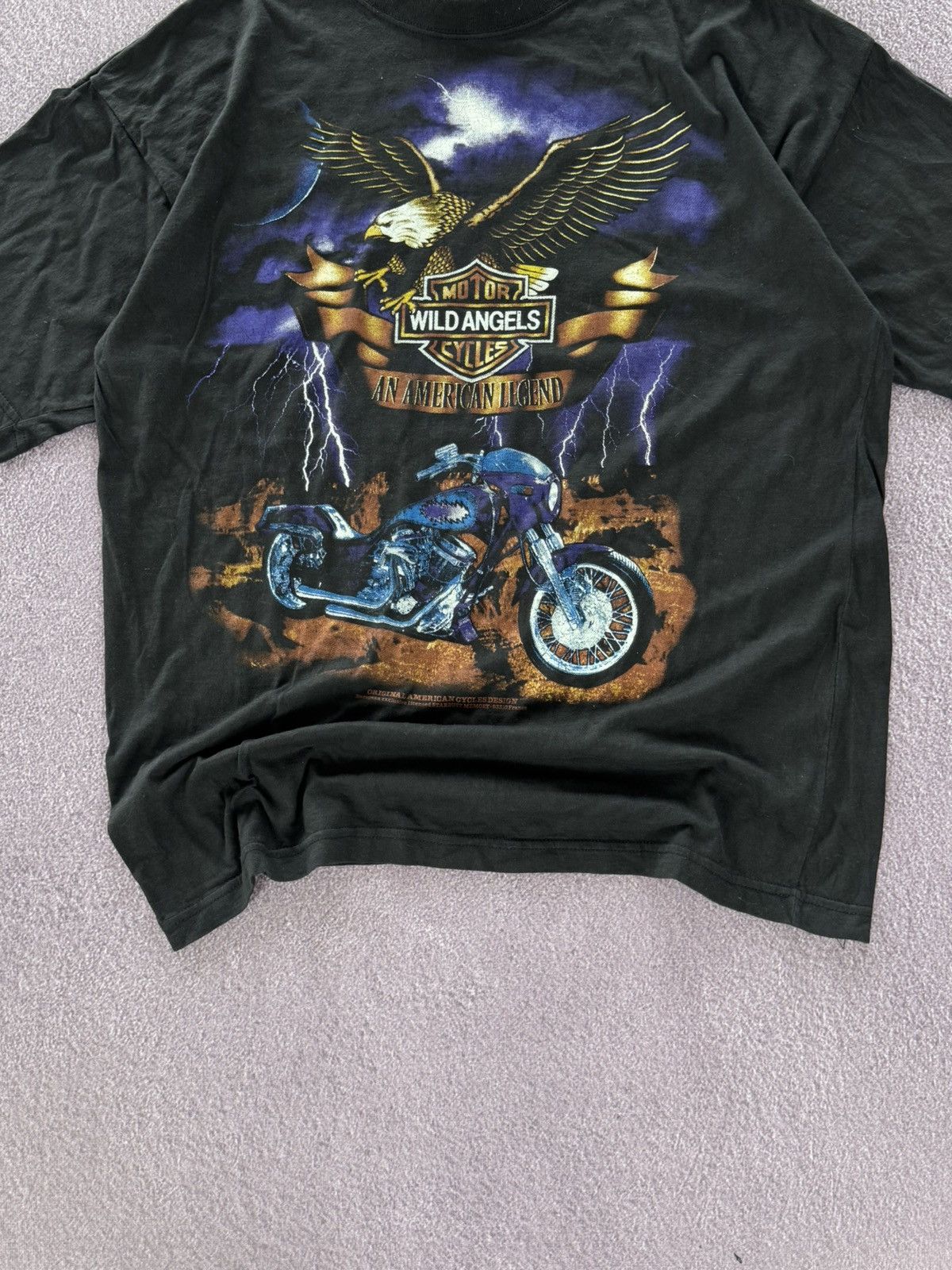 Harley Davidson Harley Davidson Vibe Early 90s Crazy Print Rare T-Shirt Size US XXL / EU 58 / 5 - 3 Thumbnail