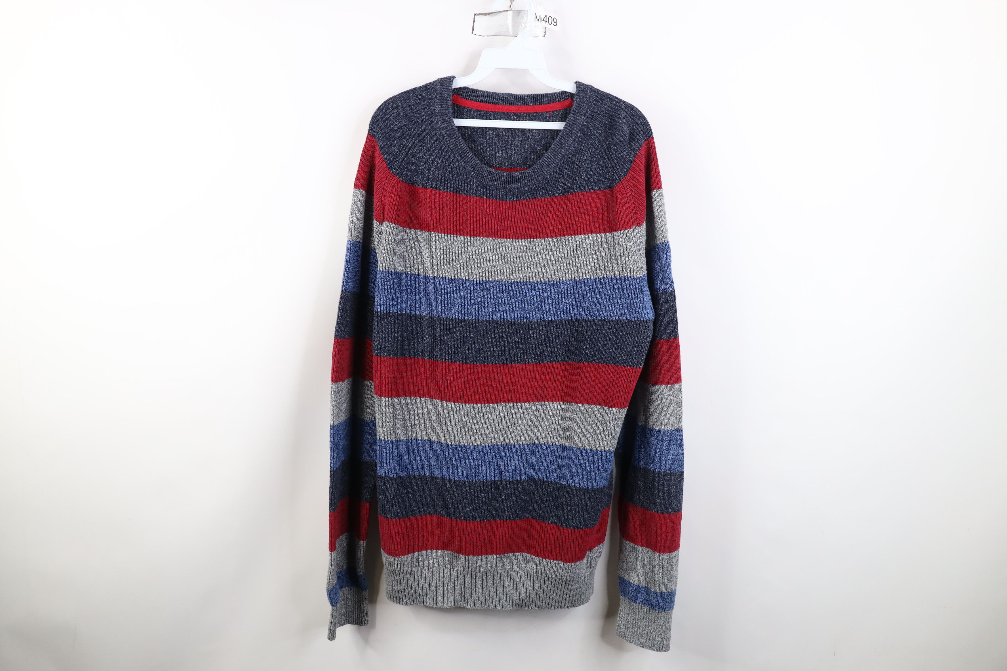 Vintage 90s Y2K Streetwear Color Block Ribbed Knit Sweater