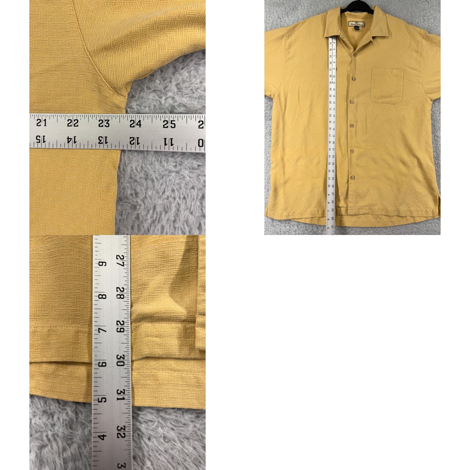 Tommy Bahama Tommy Bahama Shirt Mens Extra Large Yellow Hawaiian Silk Button Up Hula Dancer Size US XL / EU 56 / 4 - 9 Thumbnail