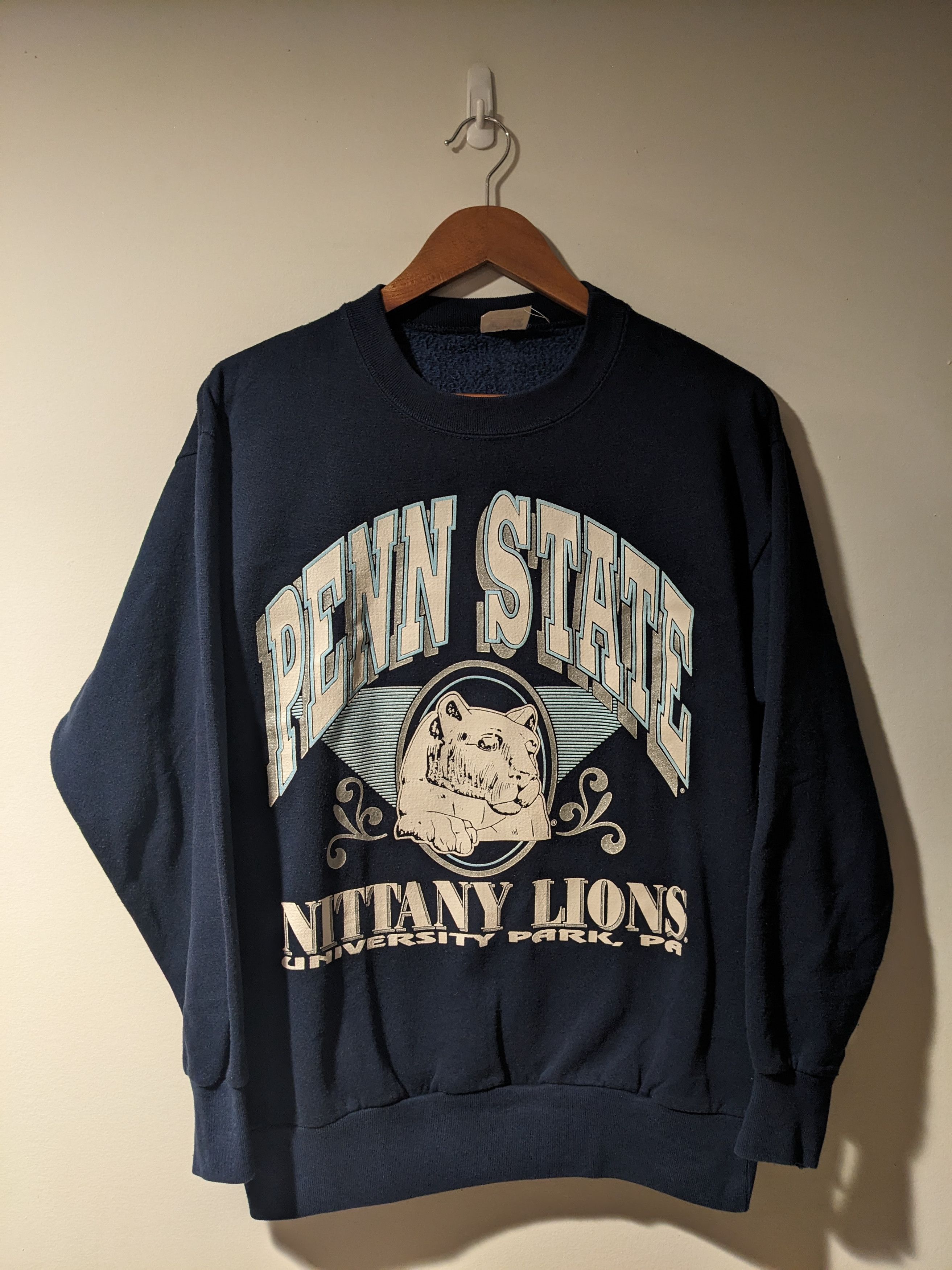 Vintage Vintage 90s Penn State University Nittany Lion Sweatshirt Size US L / EU 52-54 / 3 - 1 Thumbnail