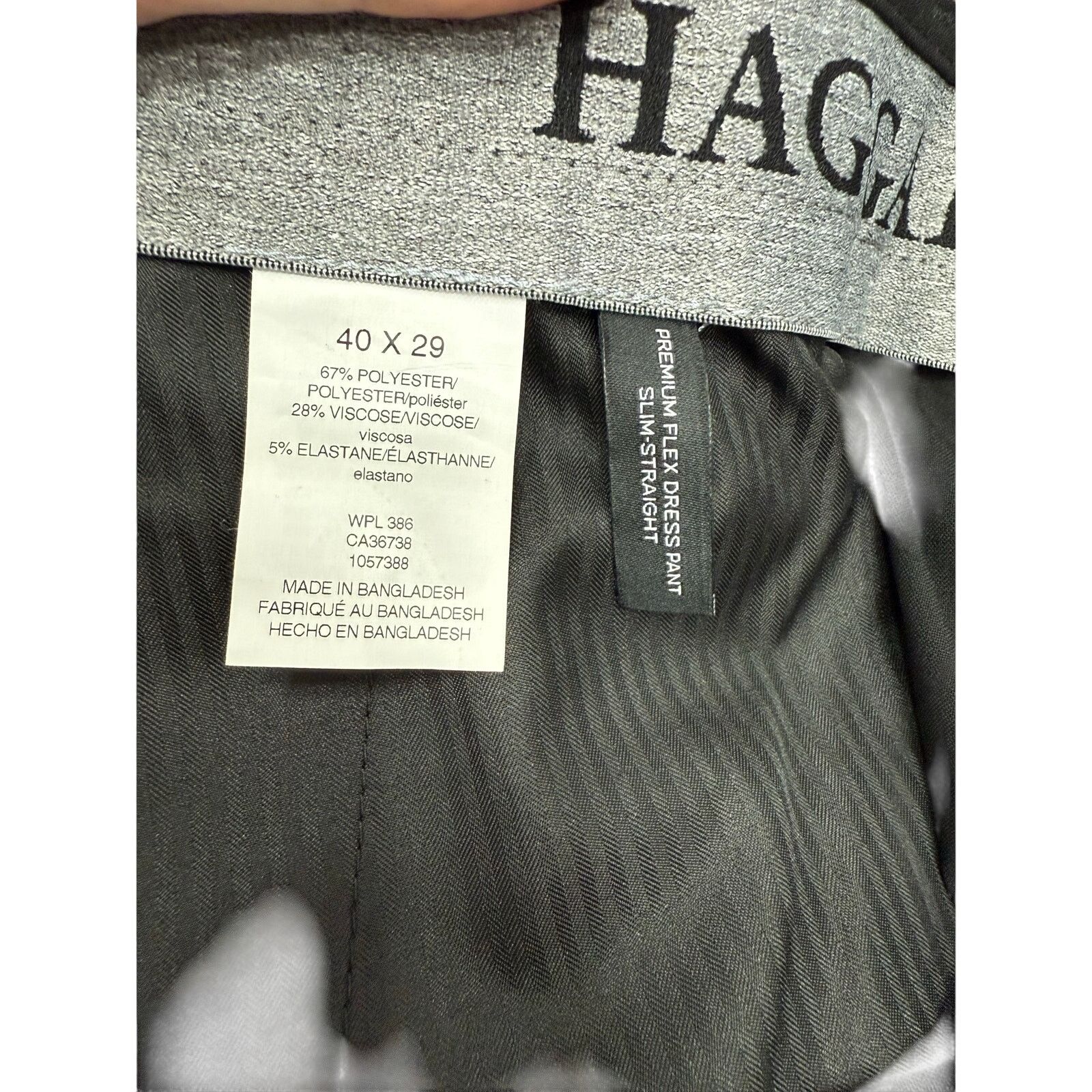 Haggar Haggar Men's Pants 40X29 Super Flex Black NEW #G715 Size US 40 / EU 56 - 7 Thumbnail